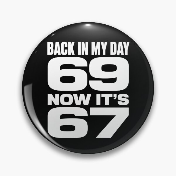 Item preview, Back In My Day It Was 69 Now Its 67 Bold Typography | White designed and sold by GibasVisuals.