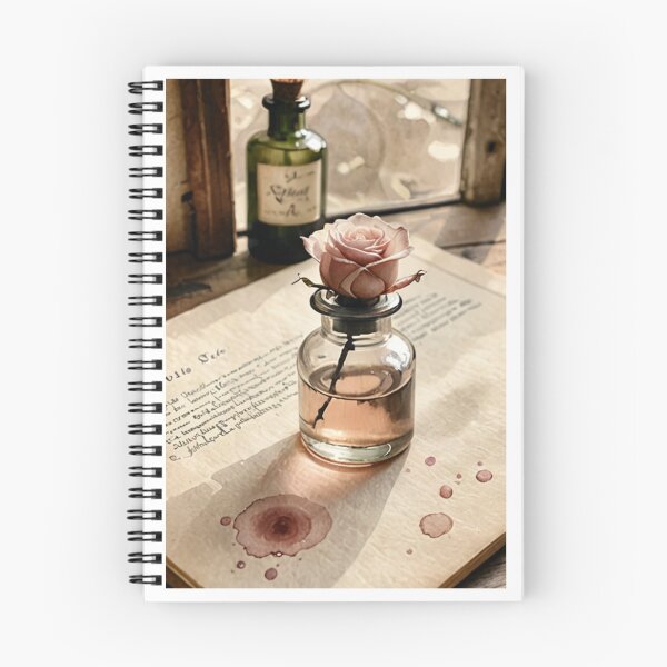 Item preview, Art - Faded Flower and Old Book, Melancholic Atmosphere of a Bygone Study designed and sold by Reverso-Design.