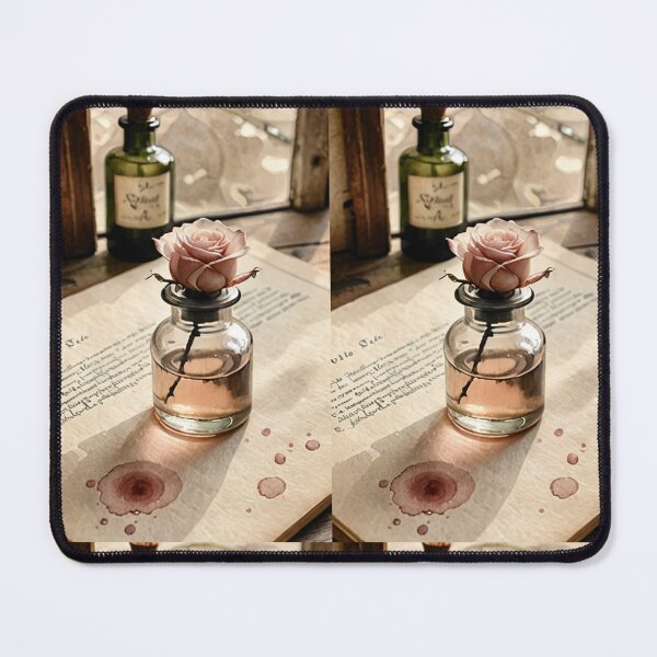 Item preview, Art - Faded Flower and Old Book, Melancholic Atmosphere of a Bygone Study designed and sold by Reverso-Design.