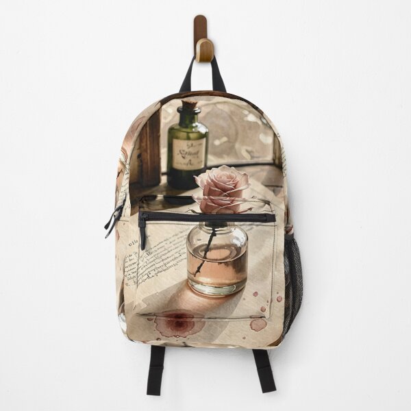 Item preview, Art - Faded Flower and Old Book, Melancholic Atmosphere of a Bygone Study designed and sold by Reverso-Design.