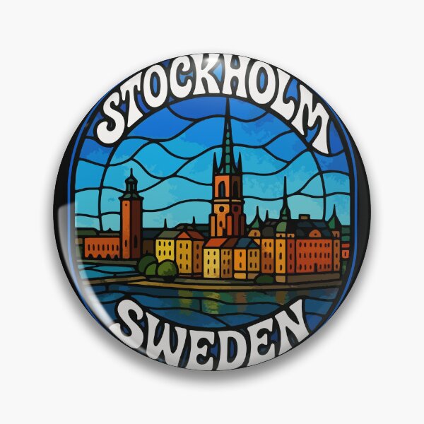 Item preview, Stockholm Sweden Stained Glass Travel designed and sold by TomFrontierArt.