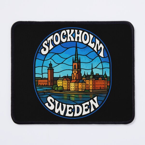 Item preview, Stockholm Sweden Stained Glass Travel designed and sold by TomFrontierArt.