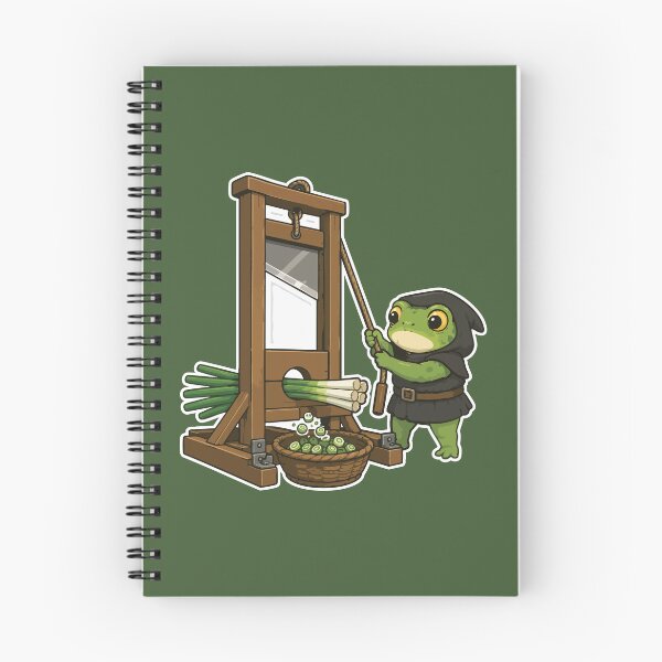 Item preview, French Revolution Frog Sticker – Guillotine Green Onion Cartoon designed and sold by SimplePoDesign.