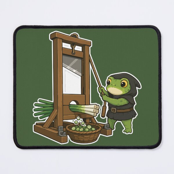 Item preview, French Revolution Frog Sticker – Guillotine Green Onion Cartoon designed and sold by SimplePoDesign.