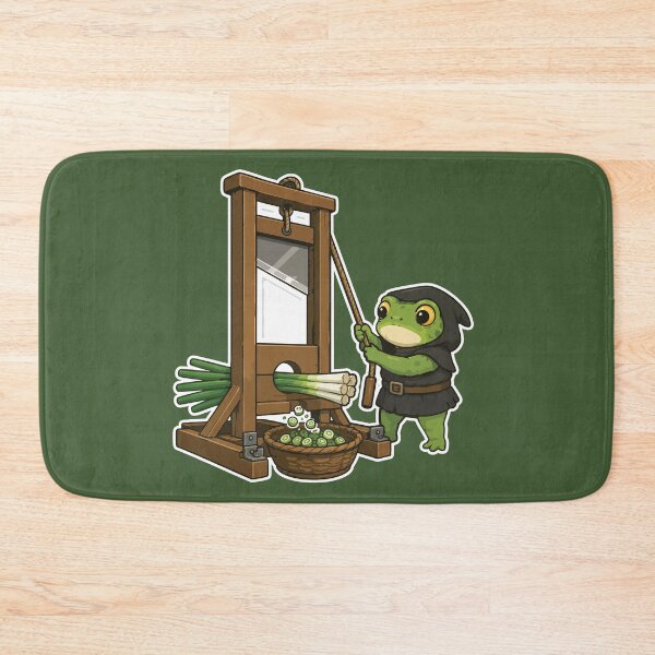 Item preview, French Revolution Frog Sticker – Guillotine Green Onion Cartoon designed and sold by SimplePoDesign.