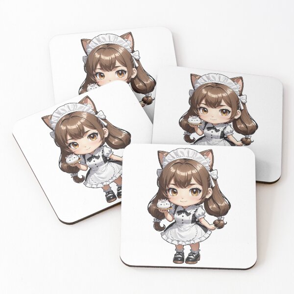 Item preview, Lovely Mocha Cat Maid – Adorable Kawaii Anime Girl designed and sold by bella-rosa87.