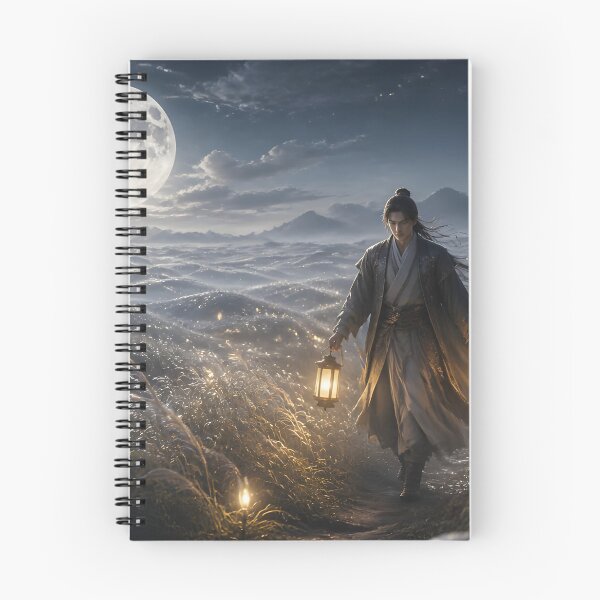 Item preview, Lantern Traveler Under Full Moon designed and sold by sigmaartstudio.