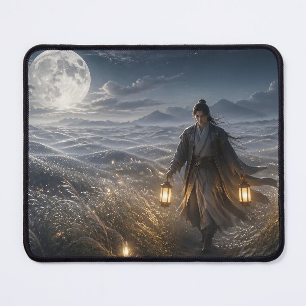 Item preview, Lantern Traveler Under Full Moon designed and sold by sigmaartstudio.