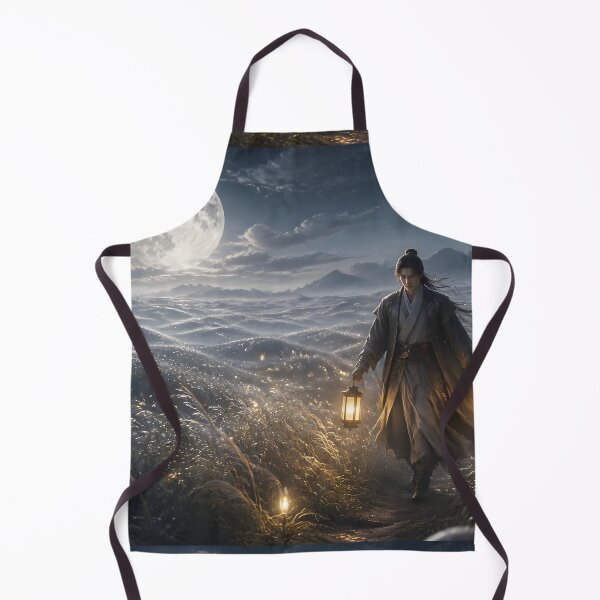 Item preview, Lantern Traveler Under Full Moon designed and sold by sigmaartstudio.