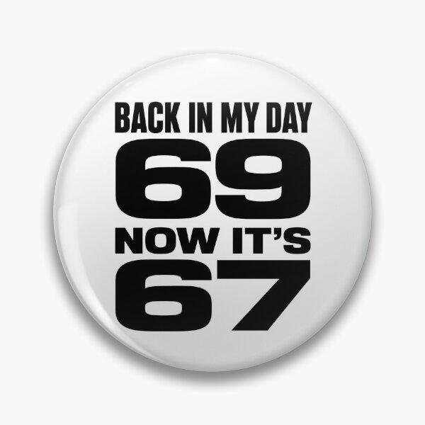 Item preview, Back In My Day It Was 69 Now Its 67 Bold Typography | Black designed and sold by GibasVisuals.