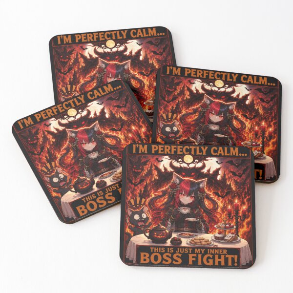 Item preview, I'm Perfectly Calm... This Is Just My Inner Boss Fight | Gothic anime gamer designed and sold by Revyra Design .