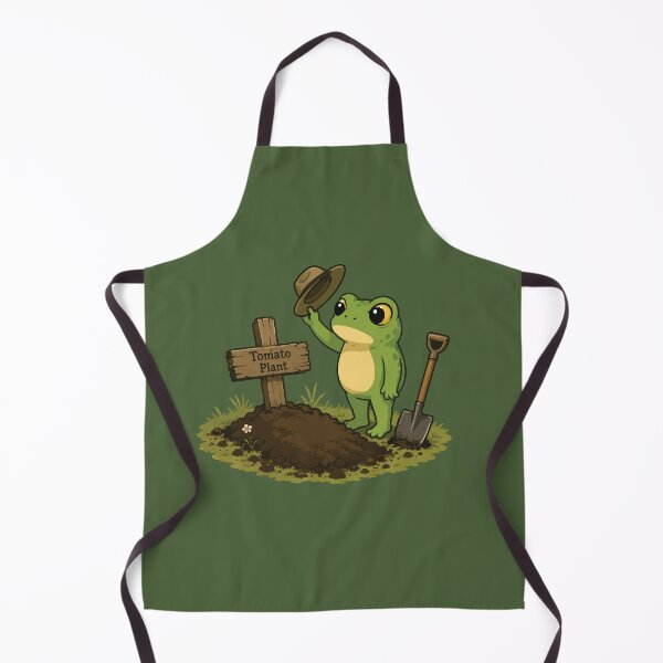 Item preview, Tomato Plant Memorial Frog Sticker – Funny Gardening Loss Cartoon designed and sold by SimplePoDesign.