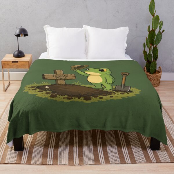 Item preview, Tomato Plant Memorial Frog Sticker – Funny Gardening Loss Cartoon designed and sold by SimplePoDesign.