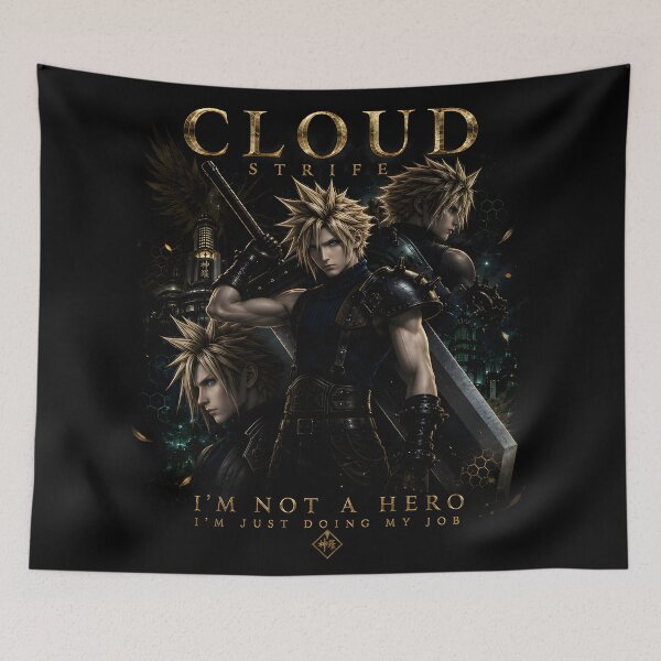 Item preview, I'm Not A Hero-Final Fantasy VII-Cloud Strife  | Epic FF7 Warrior -Aesthetic Design designed and sold by Trinidesigns123.