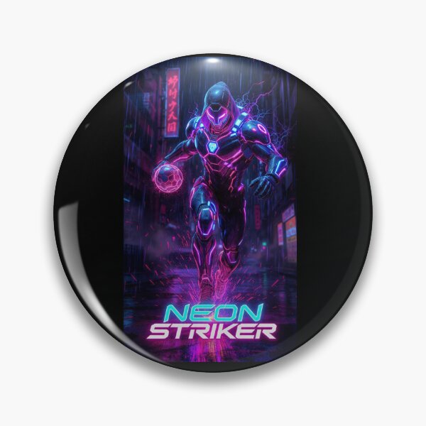 Item preview, Neon Striker Cyberpunk Soccer Athlete designed and sold by LegendCourt.