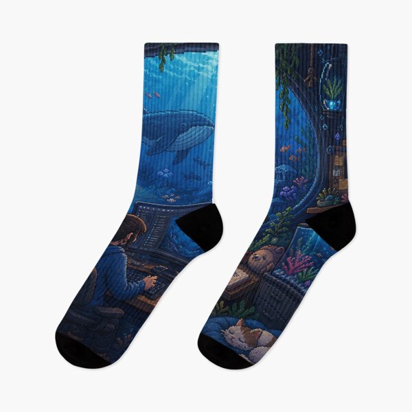 Item preview, Deep Sea Pixel Art Creative Workspace designed and sold by Yiruda-Art.