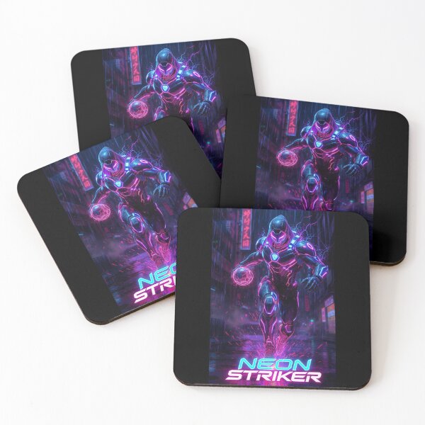 Item preview, Neon Striker Cyberpunk Soccer Athlete designed and sold by LegendCourt.