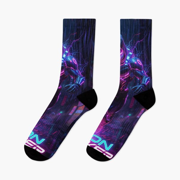 Item preview, Neon Striker Cyberpunk Soccer Athlete designed and sold by LegendCourt.