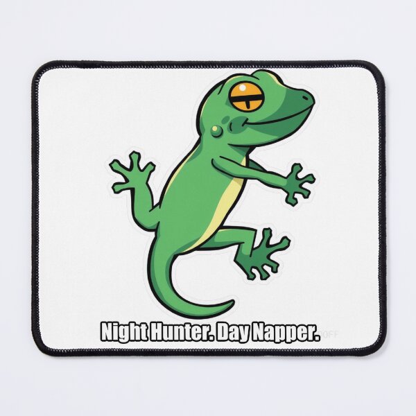 Item preview, Gecko - Night Hunter Day Napper - Funny Gecko Gift designed and sold by pawdrops.