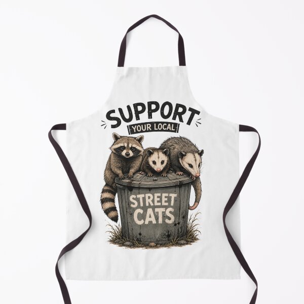 Item preview, Support Your Local Street Cats Raccoon Opossum Skunk Shirt | Funny Trash Panda Meme designed and sold by Doodle ⭐⭐⭐⭐⭐.
