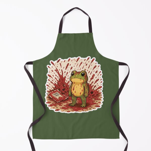 Item preview, Tomato Sauce Splash Frog Sticker – Funny Faux Horror Cartoon designed and sold by SimplePoDesign.