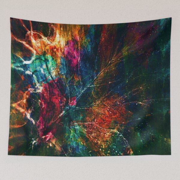 Item preview, Cosmic Autumn Leaf Watercolor Abstract Art designed and sold by WitchyBotanicaArt.