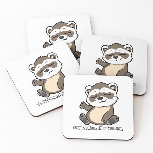 Item preview, Ferret - Slept 20 Hours Needed More - Funny Ferret Gift designed and sold by pawdrops.