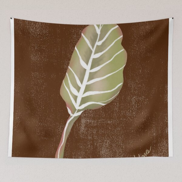 Item preview,  Earthy Brown Tropical Monstera Leaf Art Print designed and sold by altastudio.