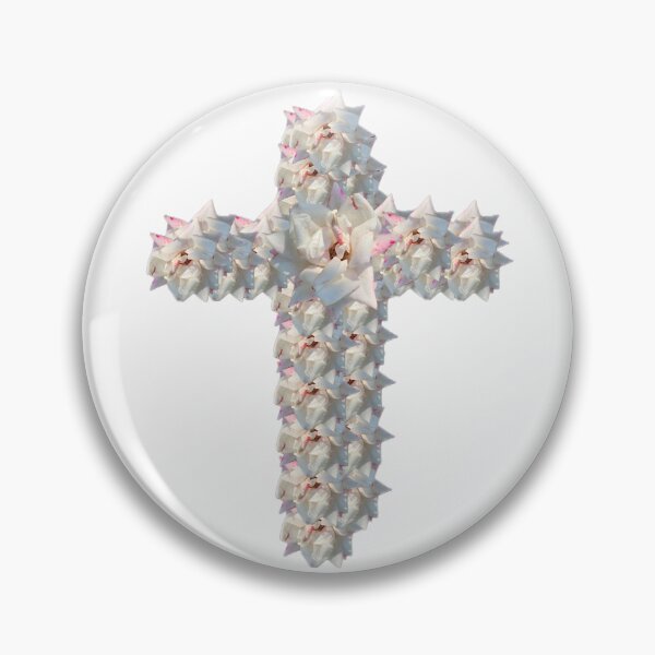 Item preview, white rose cross designed and sold by gracehopelove.