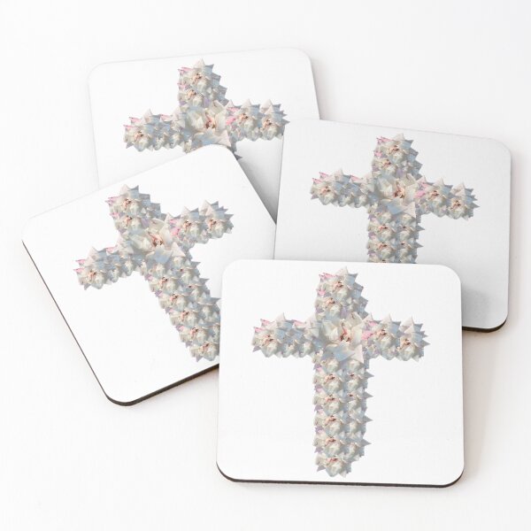 Item preview, white rose cross designed and sold by gracehopelove.