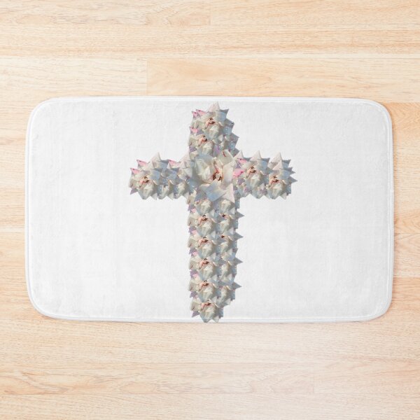 Item preview, white rose cross designed and sold by gracehopelove.