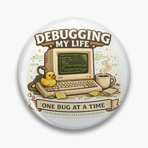Item preview, Debugging My Life Funny Programmer Sticker | Coding Laptop Decal | Software Developer Gift designed and sold by GenZStickerHub1.