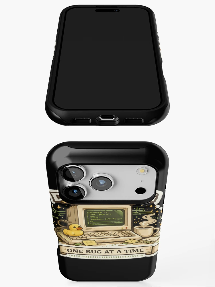 Thumbnail 3 of 4, iPhone Case, Debugging My Life Funny Programmer Sticker | Coding Laptop Decal | Software Developer Gift designed and sold by GenZStickerHub1.