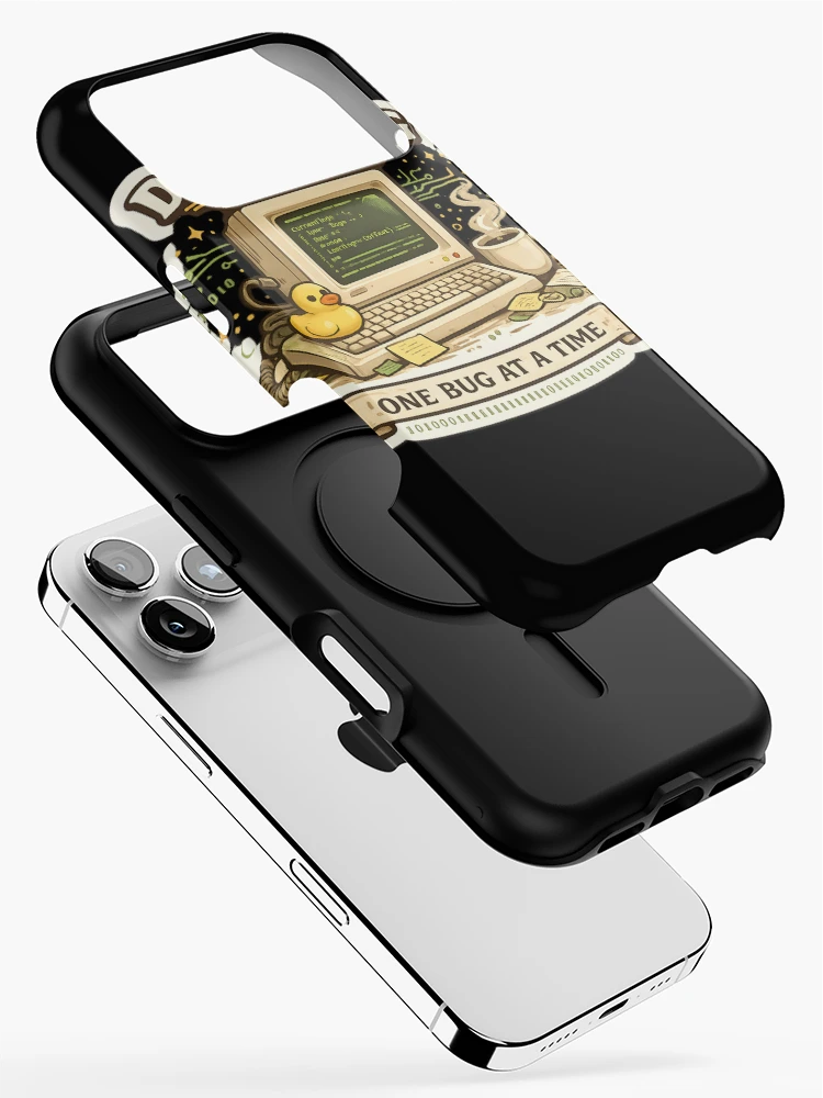 Thumbnail 2 of 4, iPhone Case, Debugging My Life Funny Programmer Sticker | Coding Laptop Decal | Software Developer Gift designed and sold by GenZStickerHub1.