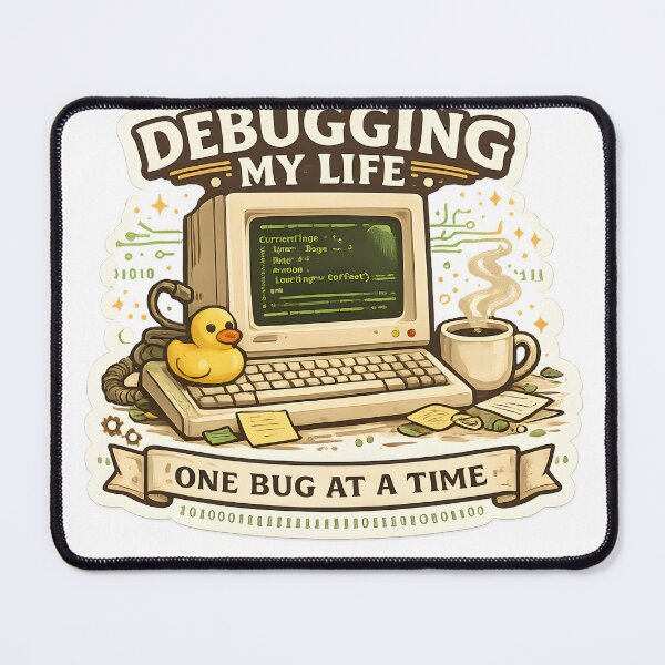 Artikelvorschau, „Debugging My Life“ – Lustiger Programmierer-Aufkleber | Laptop-Aufkleber für Programmierer | Geschenk für Softwareentwickler entworfen und verkauft von GenZStickerHub1.