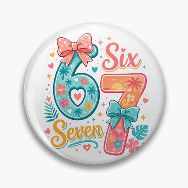 Item preview, Fun 6 7 image with tropical design designed and sold by Sendgoodvibes.