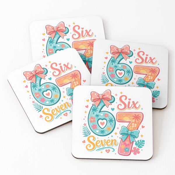 Item preview, Fun 6 7 image with tropical design designed and sold by Sendgoodvibes.