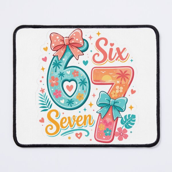 Item preview, Fun 6 7 image with tropical design designed and sold by Sendgoodvibes.