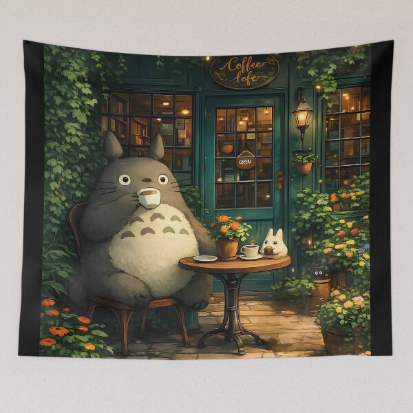 Item preview, morning tea art [[totoros's]] -%[ghiblis]%- drink aways  designed and sold by Wdanti.