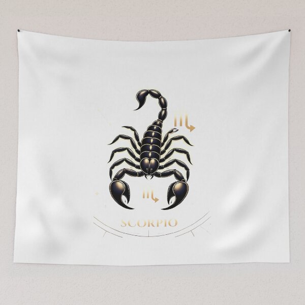 Item preview, Scorpio Black Gold Minimal Scorpion Elegant Zodiac Art designed and sold by Zodiac Celestial Art.