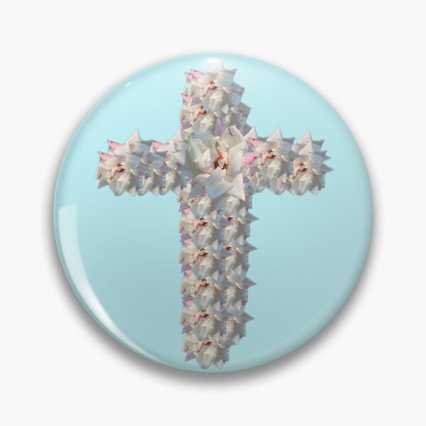 Item preview, white rose cross designed and sold by gracehopelove.
