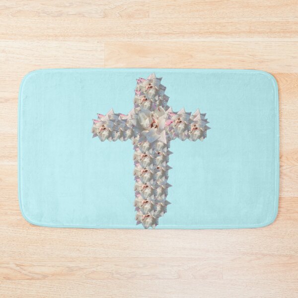 Item preview, white rose cross designed and sold by gracehopelove.