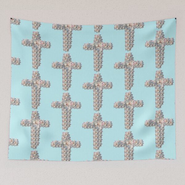 Item preview, white rose cross designed and sold by gracehopelove.