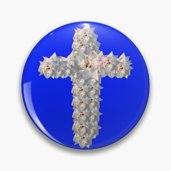 Item preview, white rose cross designed and sold by gracehopelove.