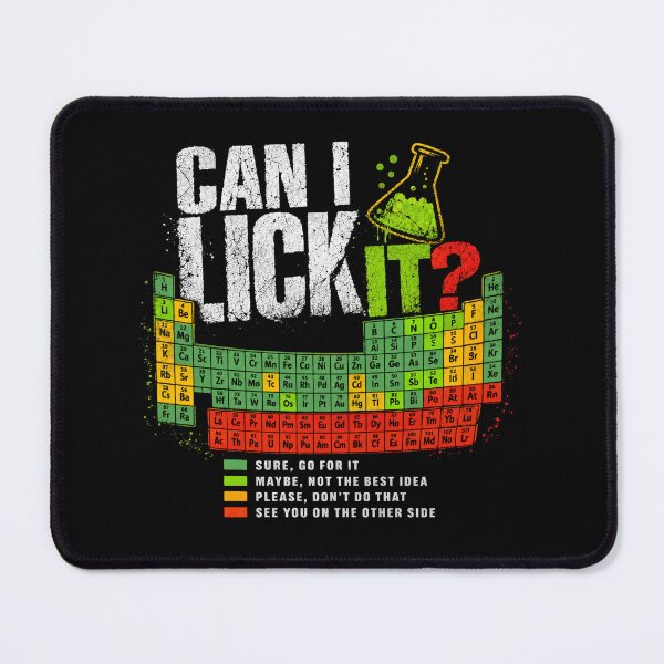 Item preview, Can I Lick It? Chemistry Science Periodic Table Scientist Humor designed and sold by RetroMini2026.