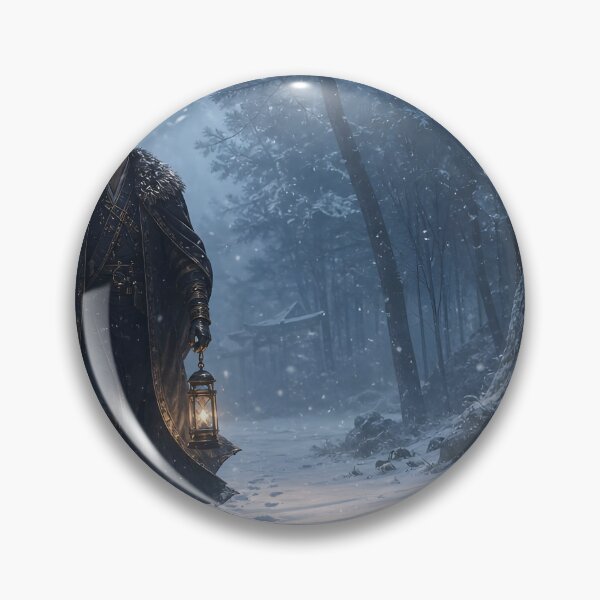 Item preview, Lantern Traveler in Snowy Forest designed and sold by sigmaartstudio.