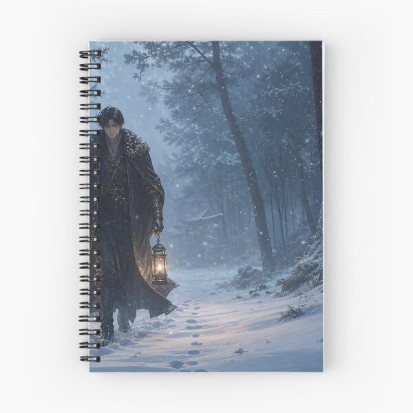 Item preview, Lantern Traveler in Snowy Forest designed and sold by sigmaartstudio.