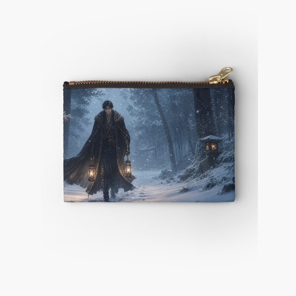 Item preview, Lantern Traveler in Snowy Forest designed and sold by sigmaartstudio.