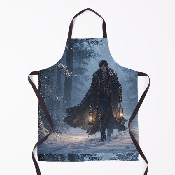 Item preview, Lantern Traveler in Snowy Forest designed and sold by sigmaartstudio.