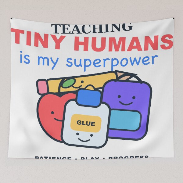 Item preview, Teaching Tiny Humans Is My Superpower – Cute Teacher Design designed and sold by FlamoArt.
